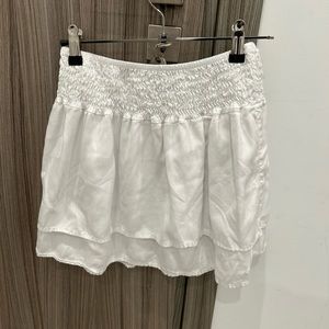 White mini skirt
